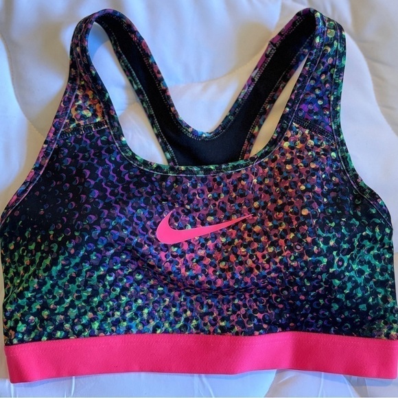 Nike Dri-Fit Classic Kaleidoscope Sports Bra Size Small - Picture 2 of 4